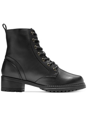COLE HAAN/ женские черные армейские ботинки Camea с круглым носком и блочным каблуком на шнуровке 10 B