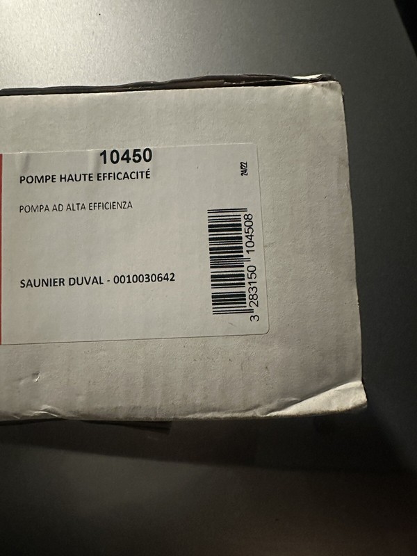 Pompe Haute EfficacitÃ© Saunier Duval Ref 0010030642 Avec CÃ¢Ble