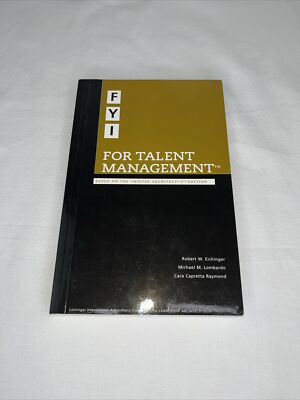 FYI For Talent Management: The Talent Development Hand... by ROBERT W. EICHINHER