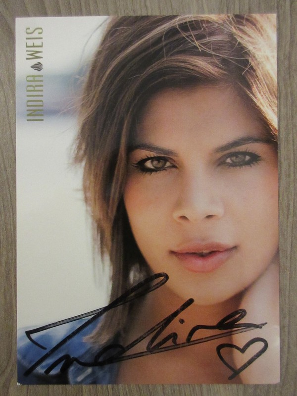 Indira Weis Original Handsignierte Autogrammkarte / Musik T500