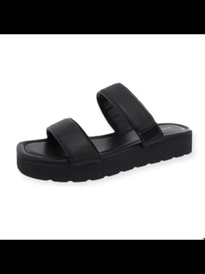 Женские босоножки MARC FISHER с двойным ремешком и круглым носком Kina, черные, 10 М