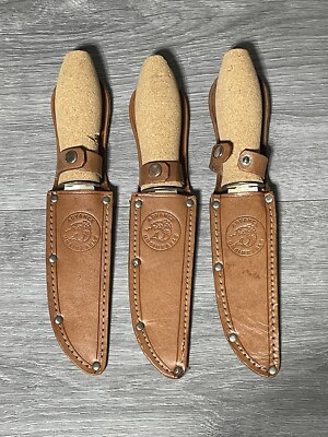 3 Scarce Bonsa Solingen Advance Unsinkable Fishing Knives Floating Handle