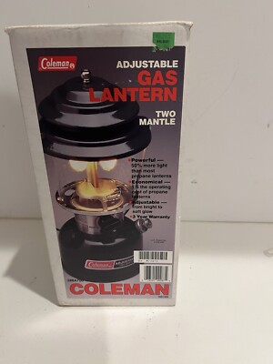 Vintage 1990 Coleman Two Mantle  Gas Camping Lantern 288A700 Unfired With Box