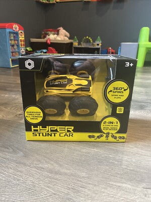 HYPER STUNT CAR 2-IN-ONE DUAL SIDED 360* SPIN & FLIP RC CAR FOR 3 YRS +
