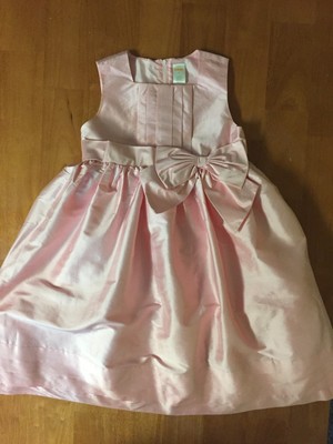 EUC Gymboree Pink Silk Duppioni Bow Dress Wedding  Spring Summer Size 8