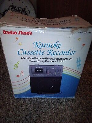 NEW Vintage Radio Shack 32-1156 Karaoke recorder cass tape w/ built-in speaker