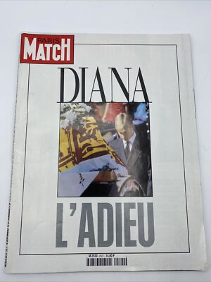 Paris Match Diana L'Adieu 126 September 16 1997 Princess Remembrance Magazine