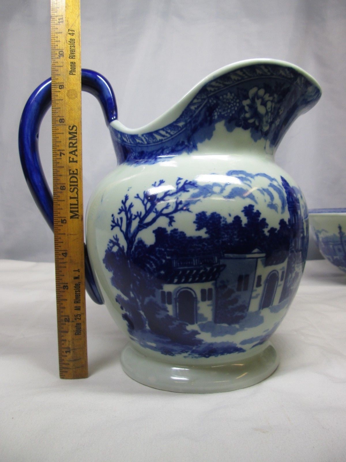 Vintage Antique Ironstone Pitcher and Wash Basin