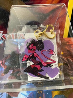 Helluva Boss Vivziepop Barbie Wire Pin Up Acrylic Keychain Charm Hazbin Hotel