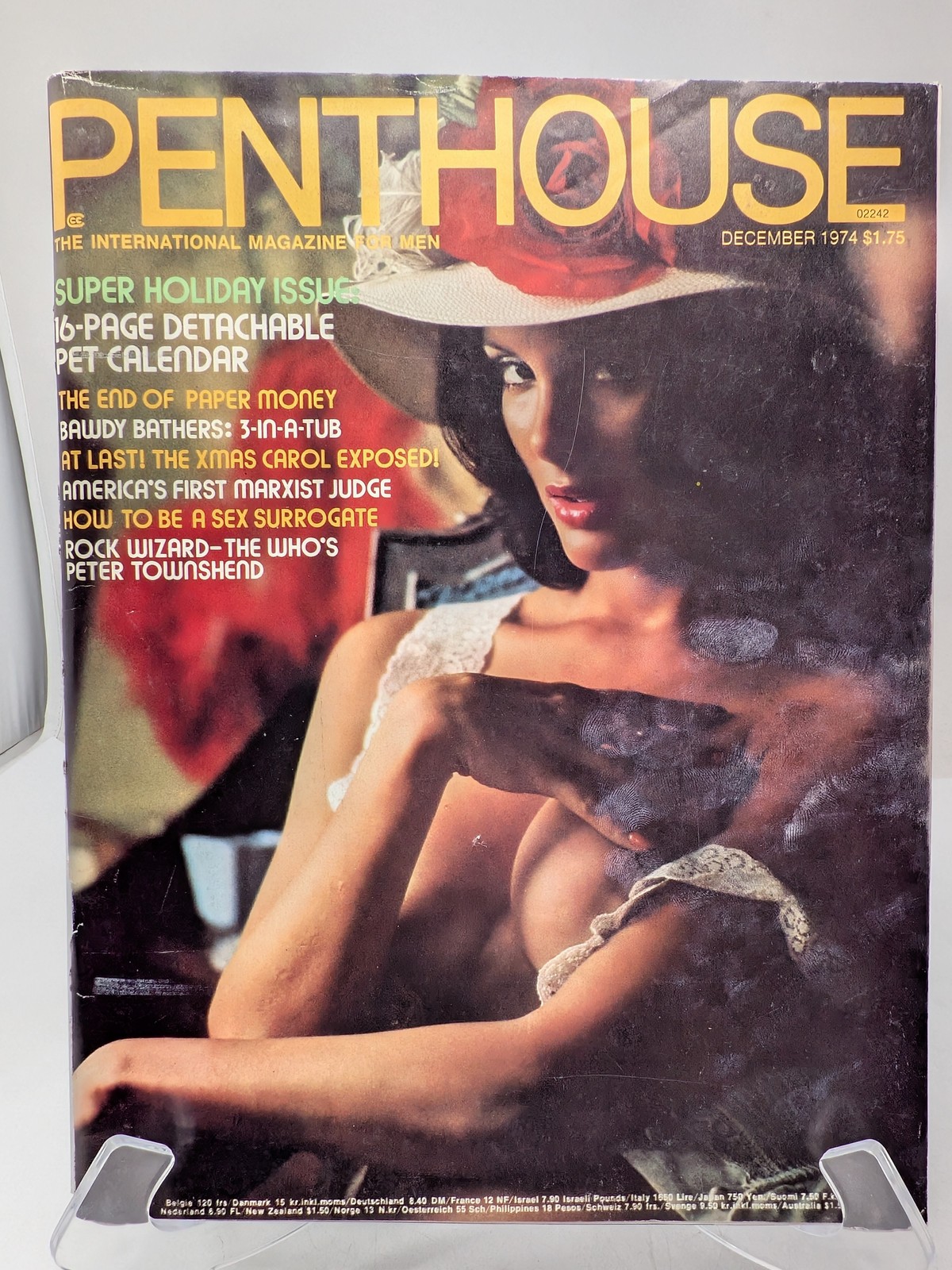 Penthouse Magazine December 1974 🔥 Pet Cathy Green 🔥 w/ Calendar 🔥 D