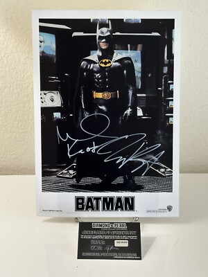   BATMAN 1989 Michael Keaton Tim Burton Signed Photo    COA