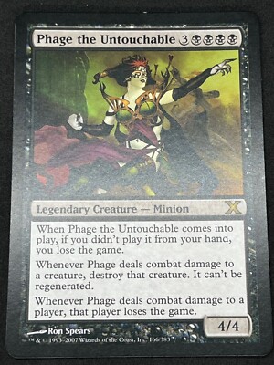 Magic the Gathering MTG Phage the Untouchable Black Core Set Tenth Edition Rare