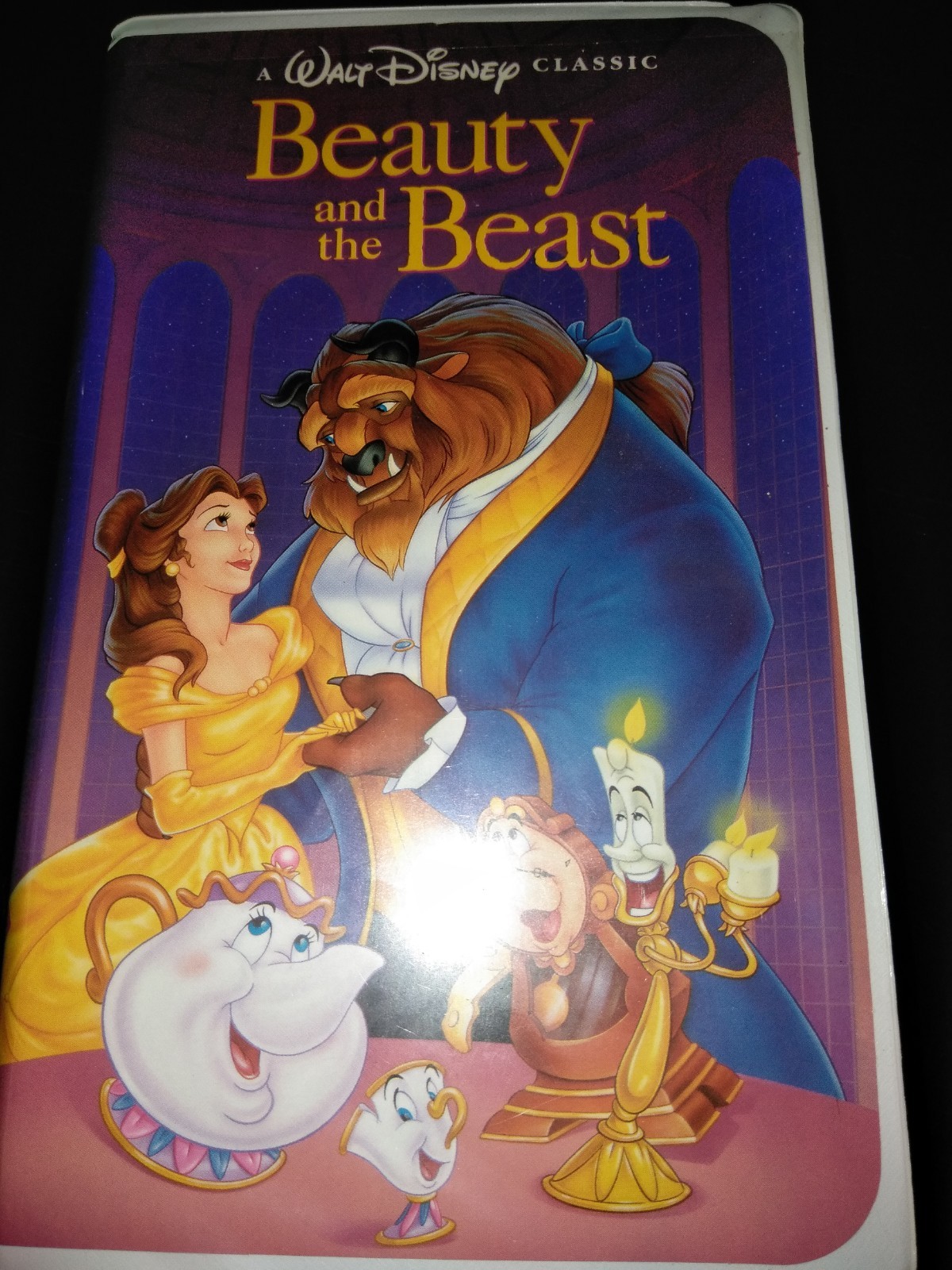 NEAR MINT RARE BEAUTY AND THE BEAST BLACK DIAMOND VHS WITH IN-CERT!!!