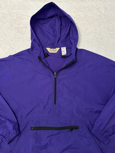 【80s】USA製L.L.Bean half zip anorak hoodie Vintage 1980s 1990s L.L. Bean Half Zip Hooded Anorak