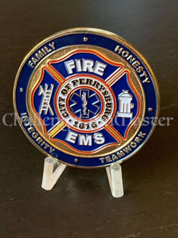 D90 Perrysburg Ohio Fire EMS Department Challenge Coin