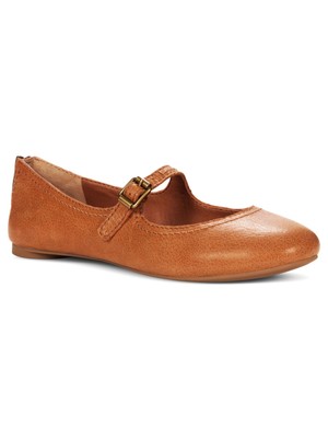 Женские коричневые кожаные балетки LUCKY BRAND Mary Jane Esmie с круглым носком, размер 5,5 м