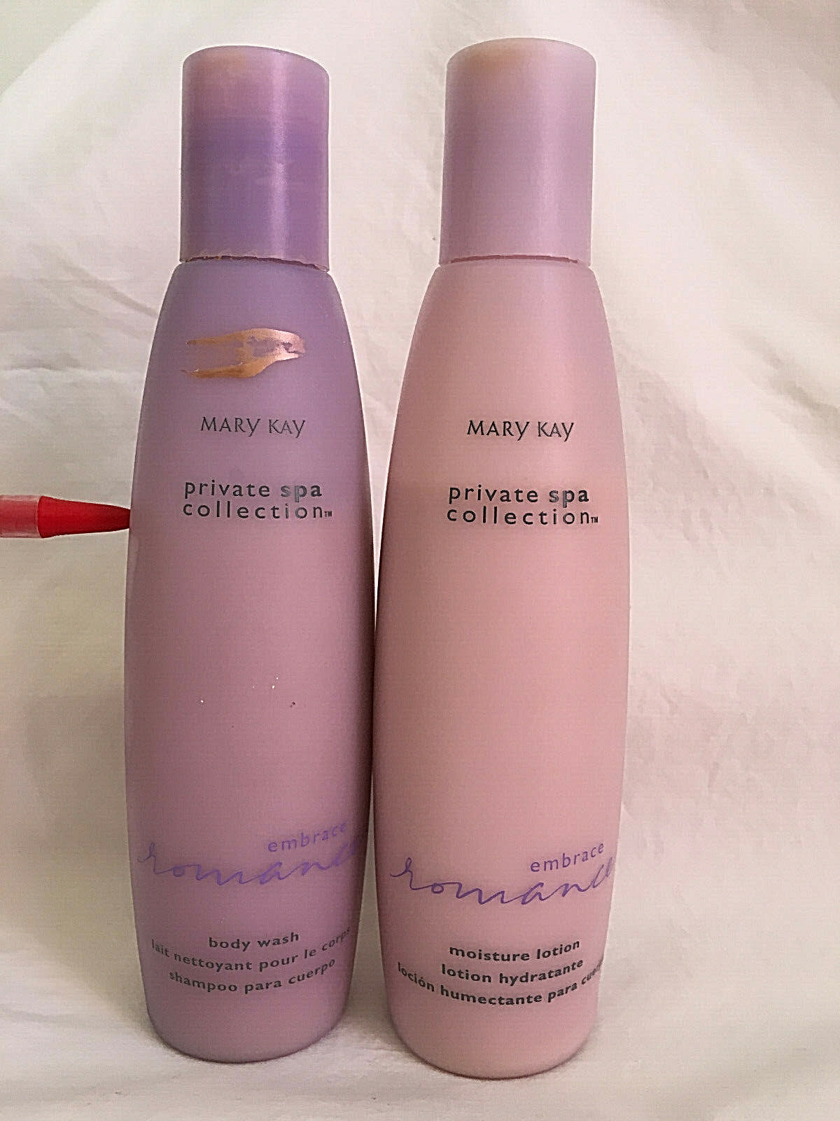 Mary Kay Private Spa Collection Body Wash Lotion Embrace Romance Partial 7.75 Oz