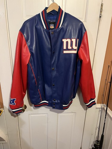 ジャケット・アウター NEW YORK GIANTS NFL USA leather JKT L 42 NFL New York Giants Leather Jacket - LJB