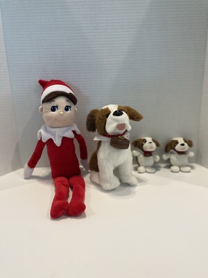 Elf On The Shelf Plush And Saint Bernard Dog Pup Pet