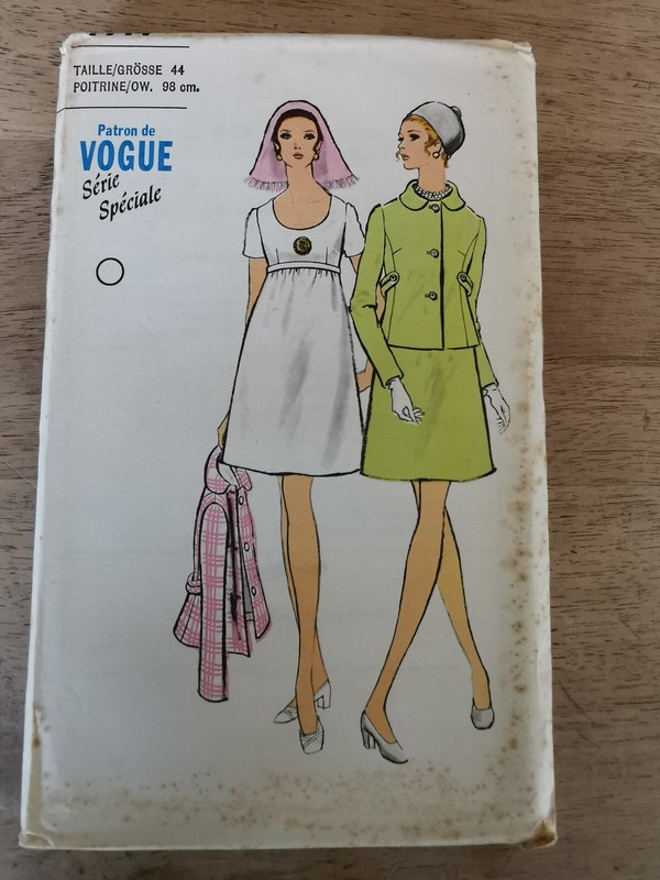 7714 Patron Vogue Vintage Serie Speciale French Pattern 1969 Robe Veste  44 & 46