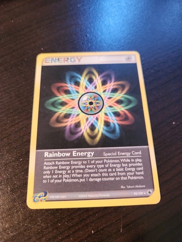 🌈 Rainbow Energy 95/109 Ruby & Sapphire 2003 Pokemon Energy