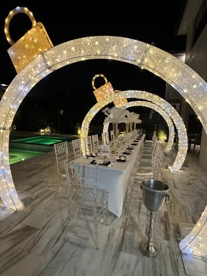 9.5 FT YULETIDE LANE GIANT SIZE ORNAMENT ARCHWAY Iridescent LED NEW