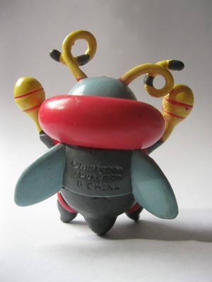 VOLBEAT stamped B. China solid plastic Pokemon about 2 inches tall