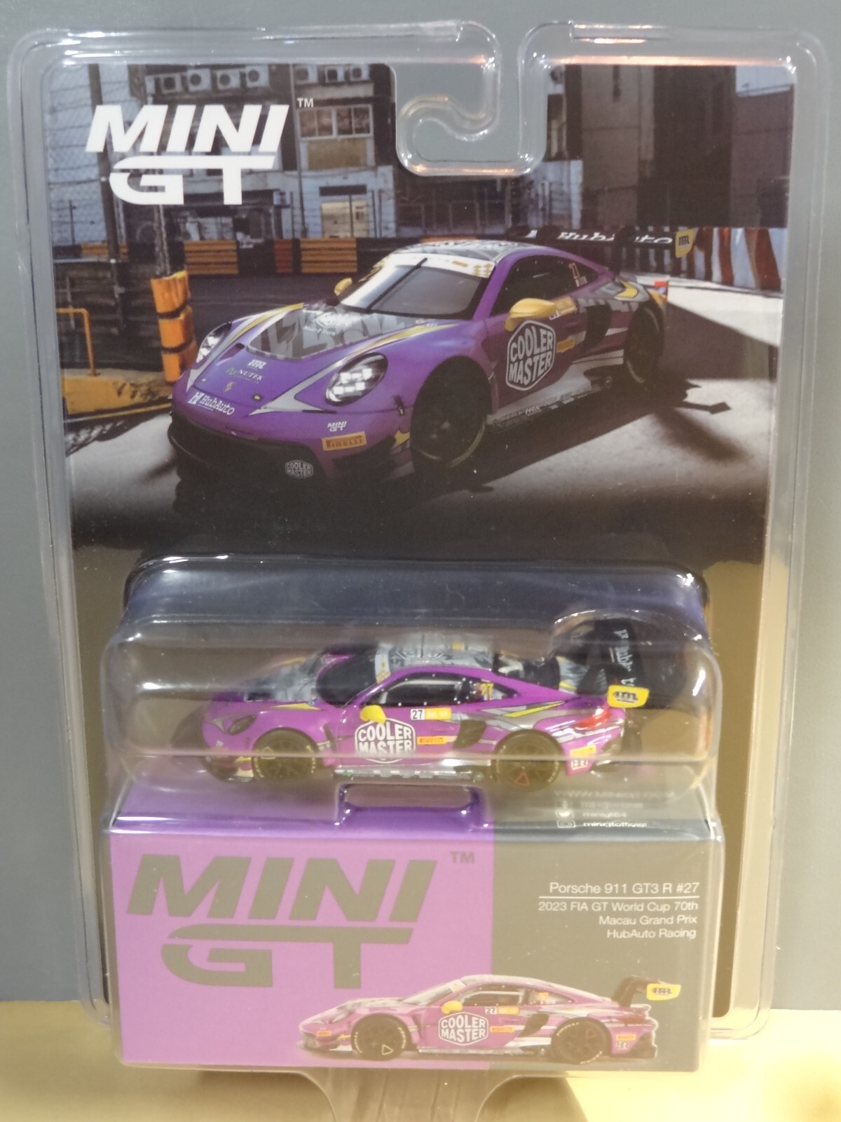 MINI GT #793 - PURPLE - PORSCHE 911 GT3 R #27 2023 FIA GT
