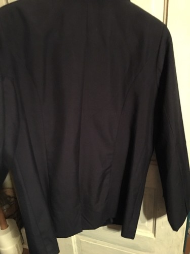 Navy Blue Blazer By Denim 24/7 Nicely Tailored Fully Lined 14W