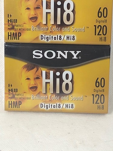 New Sony 3 Pack Hi8 HMP Digital 8 Camcorder 60 120 Minute Tape Cassettes Blank