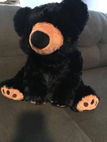 Toys R Us Black Floppy Teddy Bear Stuffed Animal 24