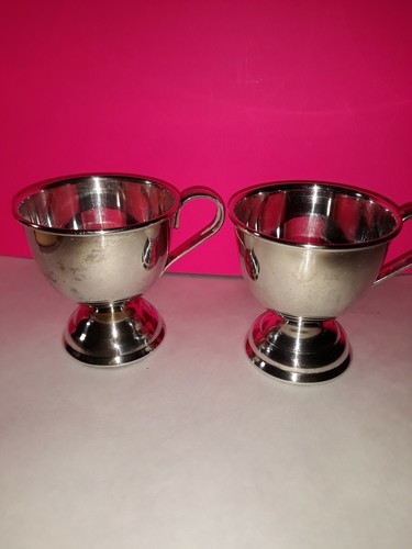 VINTAGE EP Nickel Silver Tea Cup Japan Set of 2 | eBay