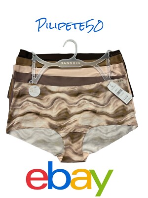 DANSKIN INTIMATES 5 Pack~Multicolor~No Show Panties Size L~ Style DS9009~UNIQUE