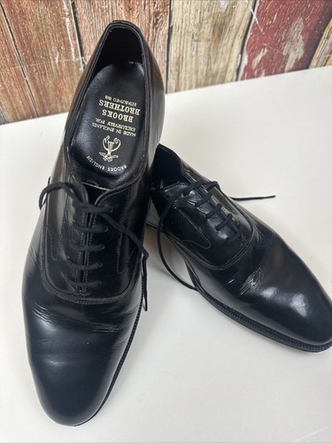 Brooks Brothers X Peal & Co Mens England Oxford 7.5 B Tuxedo