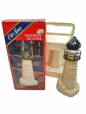 Old Spice Lighthouse Decanter After Shave 6 oz. Vintage 1988 B52