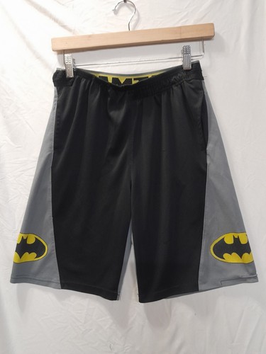 BATMAN BLACK & GRAY ATHLETIC SHORTS - KID'S SIZE 10/12 - 100