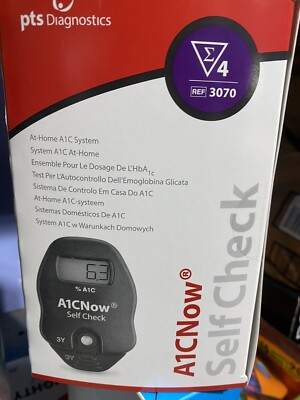 PTS Diagnostics 3070 A1CNow Self-Check Glucose Monitor with 4 Tests
