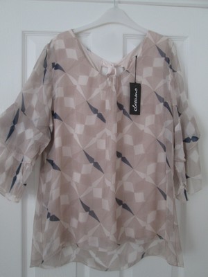 MADE IN ITALY SETA SILK LAYERED TOP SIZE 14/16 - BNWT