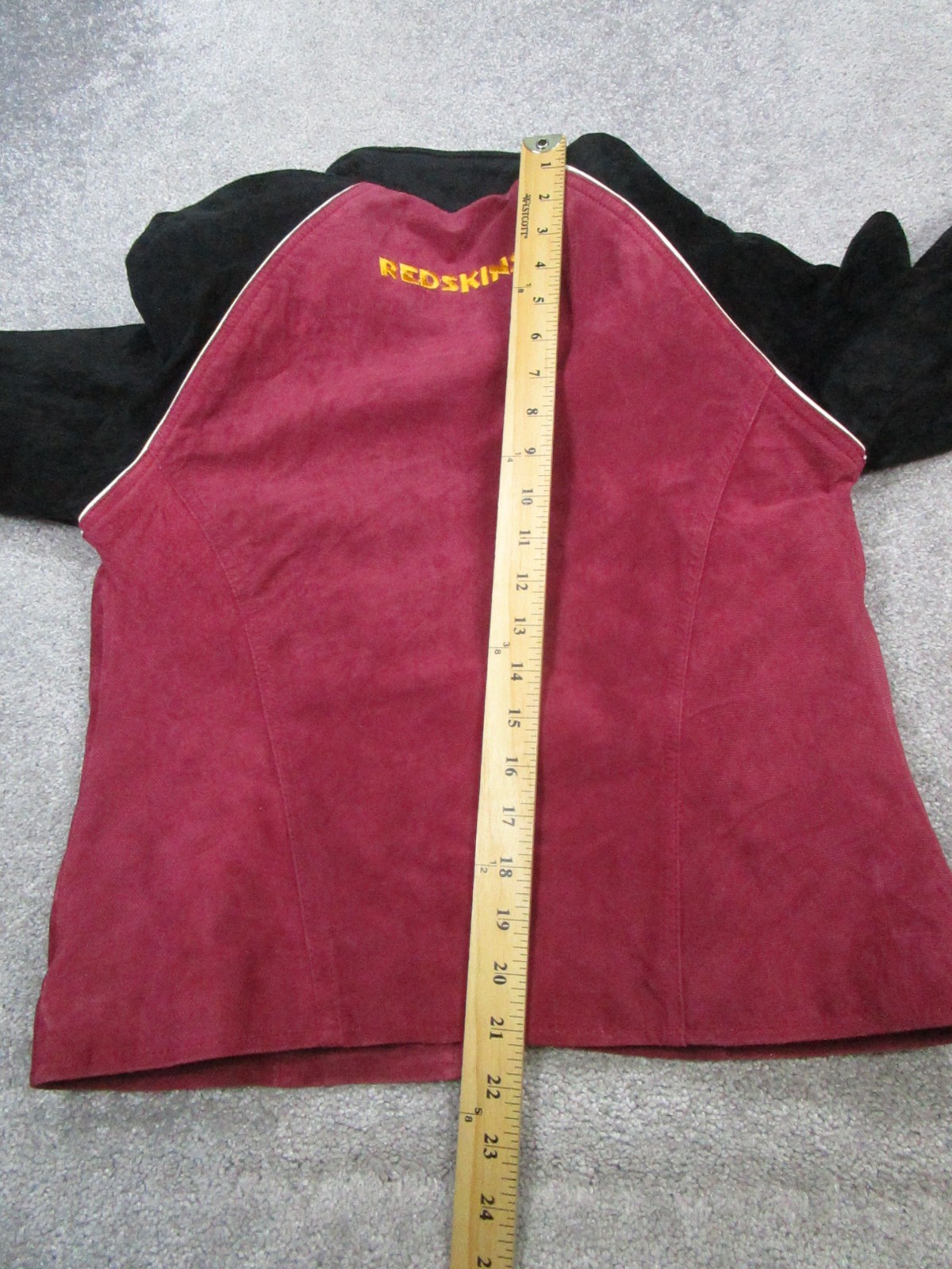 Vintage Washington Redskins Jacket Womens Small NFL Red Suede *