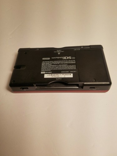 Nintendo DS Lite Crimson Red & Black Handheld System Console Only .Broken