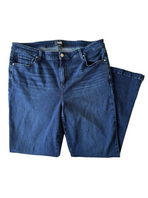 Paige Jeans Womens 18W Blue Genevieve Flare Stretch Dark Wash Classic USA Made