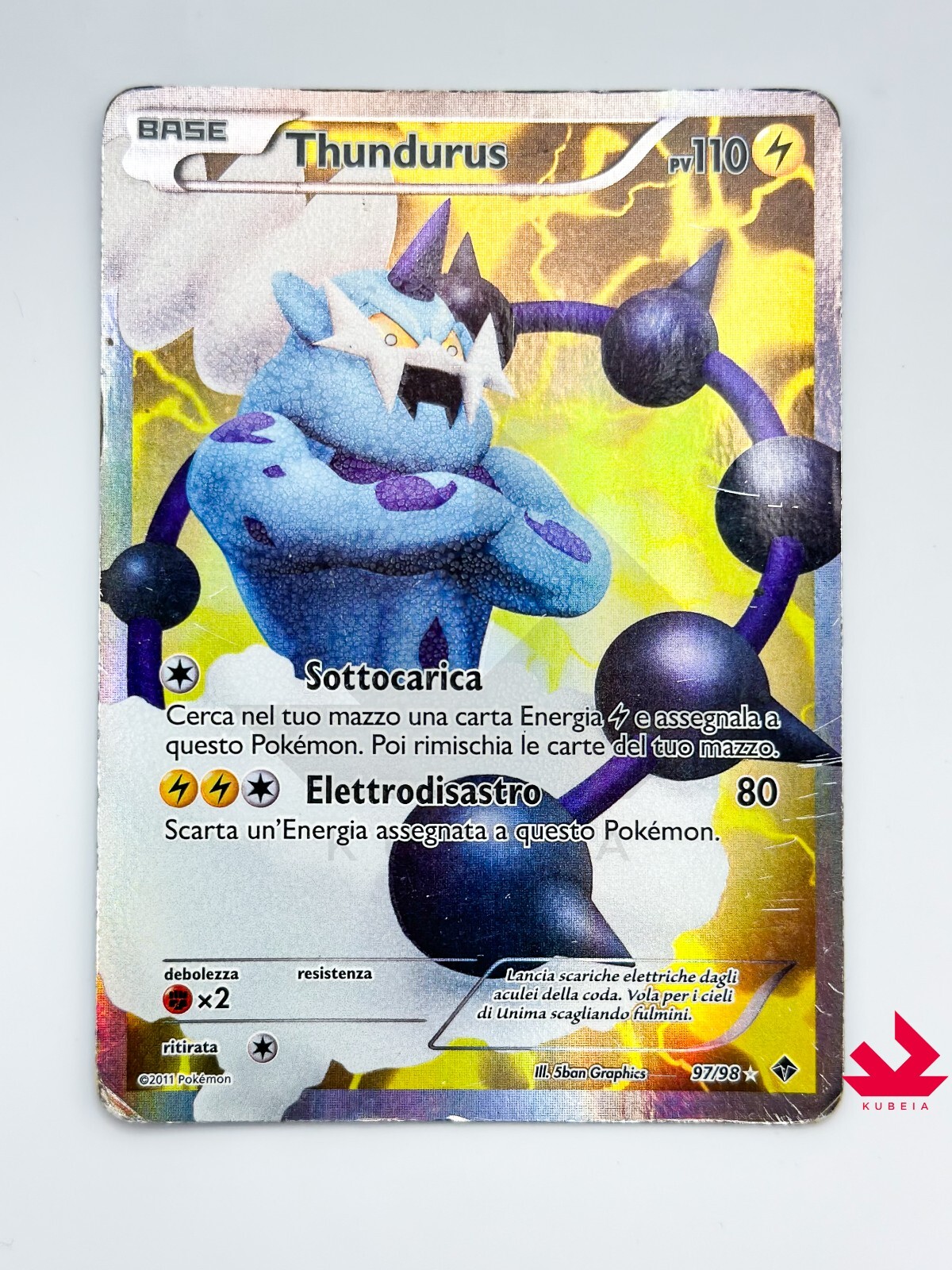 [PLAYED] THUNDURUS #97/98 NERO E BIANCO 2011 HOLO ITA POKÉMON VINTAGE POKEMON