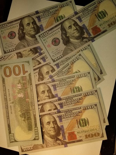 play money 10 x 100$