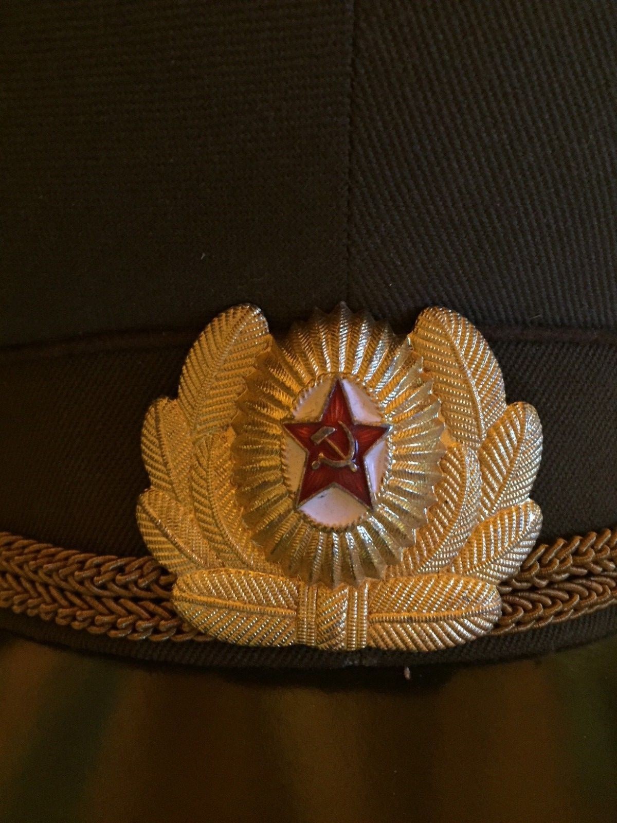 RUSSIAN Military Hat, ARMY Officer's PEAKED Hat, AUTHENTIC!