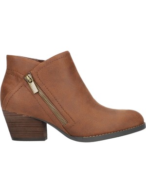 

BELLA VITA Женские Коричневые Ботильоны Bobbi с Молнией и Миндалевидным Носком на Наборном Каблуке, Коричневый, BOBBI