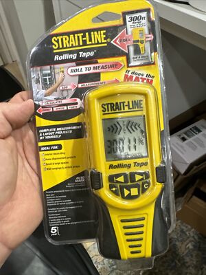 Straight-Line Rolling Tape Digital Measuring Tool Roll To Measure, Calculate NIB