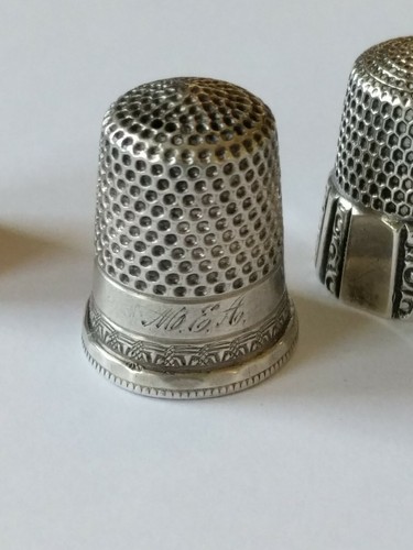 Lot of 3 Sterling Sewing Thimbles