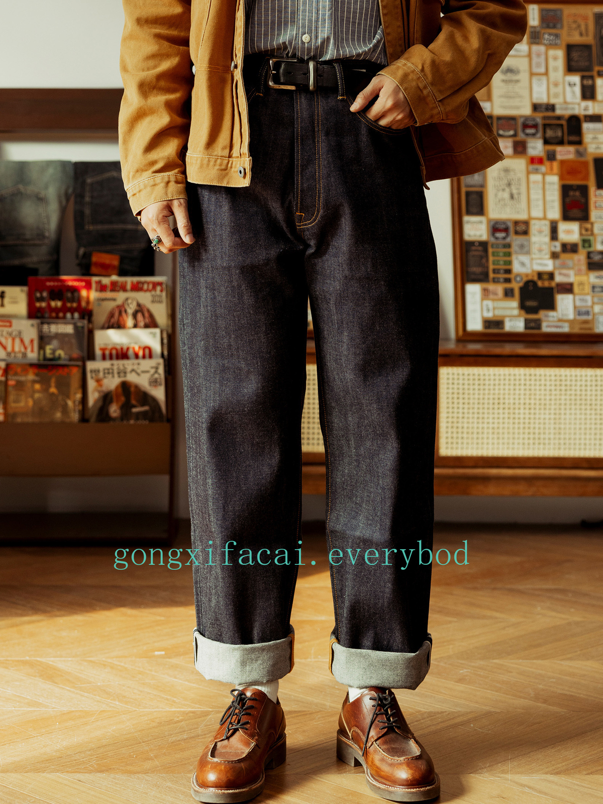 パンツ the red thread S cutting denim 2 Red Tornado WWII High Waist Straight Jeans Vintage 14oz