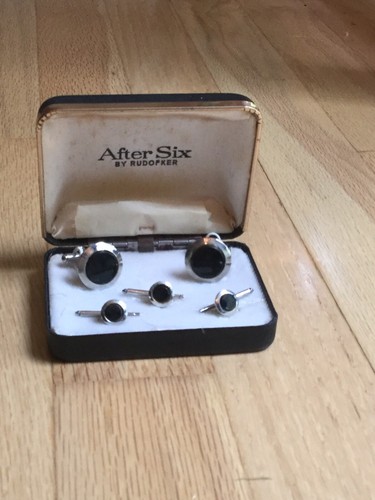 Vintage Men Cufflinks And Tie Holder  lot Hardly Used In Good Condition