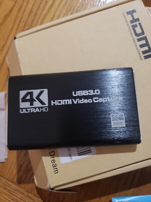 HDMI Video Capture, 4K Ultra HD Audio Video for live Streaming---BLACK